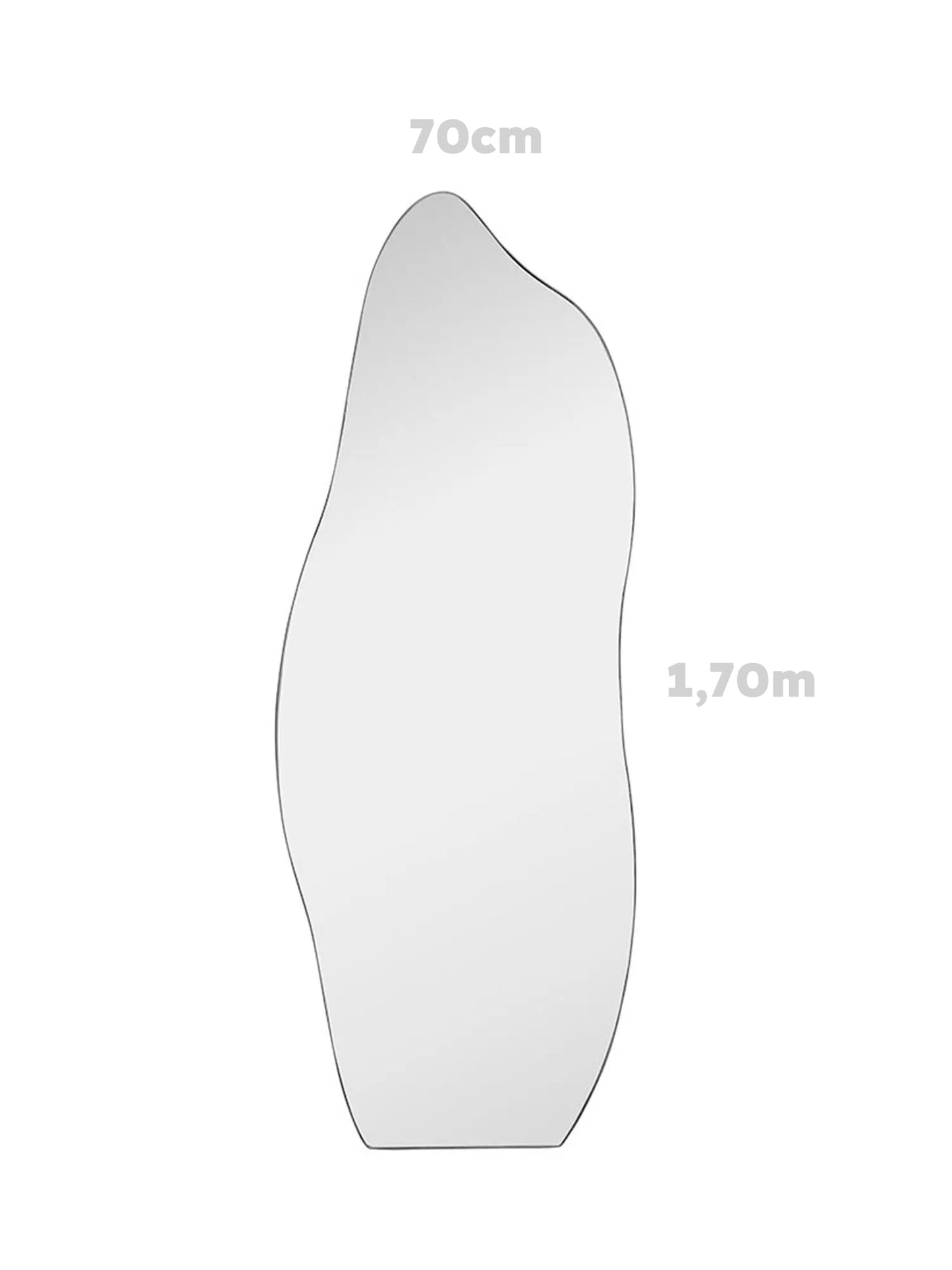 Espejo Decorativo Orgánico Llama – Cuerpo Entero – 70 x 170 cm – ¡Liquidación Especial!