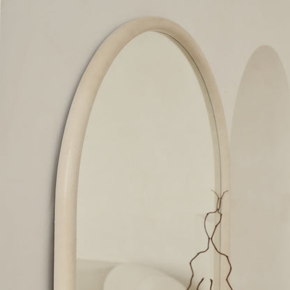Elis – Gran Espejo Curvado de Concreto para Pared, 190 cm x 100 cm